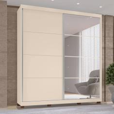 Guarda-Roupas Rio 100% MDF Tuboarte 2 Portas de Correr 3 Gavetas c/ Kit de Espelho e Pés