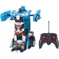Carrinho Transformável Controle Remoto Megaformers Auto Neptune Azul Multikids - BR1652
