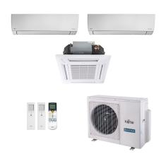 Ar-Condicionado Multi Split Inverter Fujitsu 18.000 (2x Evap HW 7.000 + 1x Evap Cassete 4 Vias 12.000) Quente/Frio 220V