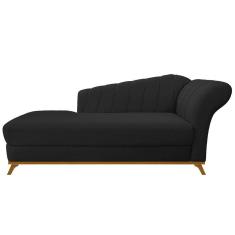 Recamier Vanessa 185cm Lado Esquerdo Corano Preto