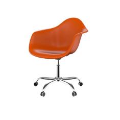 cadeira eames arm e terracota e cromada