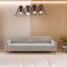 Sofá 4 Lugares 240cm Fun Neo Bege/Cinza Claro