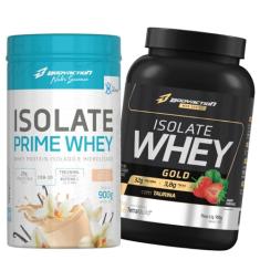 Isolate Prime Whey 900g + Isolate Whey Gold 900g Bodyaction (Único, Baunilha-Morango)