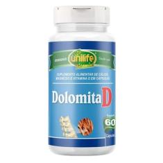 Dolomita D Cálcio Magnésio e Vitamina D 60 cápsulas - Unilife
