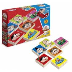 Brinquedo Educativo Em Madeira Quebra Cabeça Blocos Pedagógicos Turma Da Mônica 32 Peças (32 Pcs Turma Da Mônica)