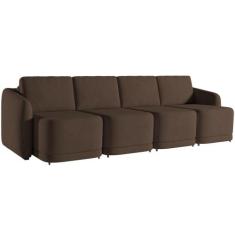 Sofá Cama para Sala de Estar 4 Lugares 316cm Montserrat K01 Veludo Mar