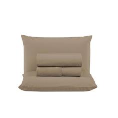 Jogo de Cama Box Queen 04 Peças Liso 100% Algodão Linha Prime Percal 3