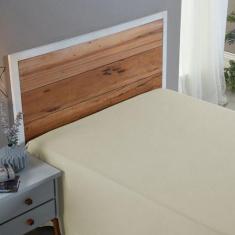 Lençol Sem Elástico Solteiro 200 Fios 100% Algodão Roupa de Cama Box V