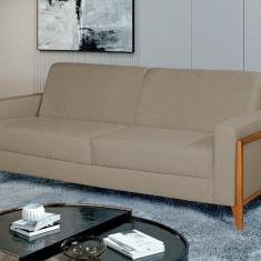 Sofá Living 216cm Veludo com Molas e Pés em Madeira Tokio - DECOR LAR