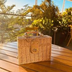 Bolsa De Praia Palha Feminina Transversal Exclusiva Oferta - ShopFit, 