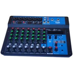 Mesa de som mixer console 8 canais phantom profissional - TEMTEC