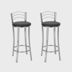 Conjunto 2 Banquetas Fernanda 60cm Fil Móveis