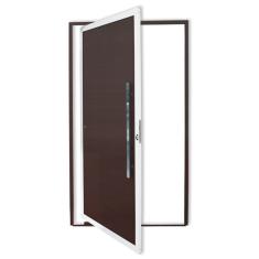 Porta Pivotante Lambril Com Puxador Super 210cm X 100cm Brimak Mix Corten