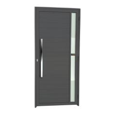 Porta Lambril Visione Com Puxador Super 210cm X 90cm Brimak Cinza