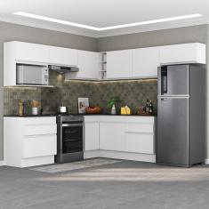 Armário De Cozinha Completa De Canto Multimóveis Branco