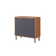 Balcão De Cozinha Modulado P/ Cooktop Esplêndida 2 Portas 80cm Freijo/titanium - Mgm