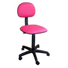 Cadeira Secretária Pistão Fixo Corano-Rosa.