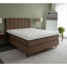 Conjunto Colchão Compact Magnético com Massageador Cama Box e e Cabece