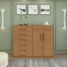 Cômoda 8 Gavetas 2 Portas Toronto Amendoa Clean -lopas