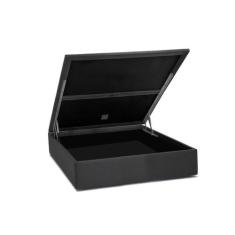 Cama Box Baú Casal Universal Suede Gray (138x188x35) - Ortobom