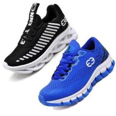 Tênis Masculino Infantil Conforto Solado Trança Kit 2 Pares-Masculino