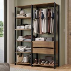 Guarda-Roupa Closet Modulado Valencia 2 Gavetas 129cm Madesa