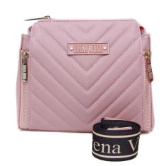 Bolsa Feminina Bordada Transversal Alça Bordada Lorena Vitoria - MH BO