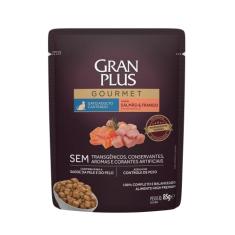 Ração Úmida Gran Plus Saché para Gatos Castradoss Sabor Salmão 85g