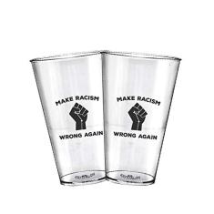 2 Copos Big Drink Personalizados Make Racismo Wrong