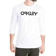 Camiseta Oakley Mark Ii Manga Longa Masculina Branco