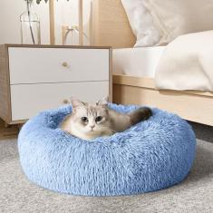WESTERN HOME WH Cama calmante para cães e gatos, cama acolchoada para cães e gatos pequenos e médios