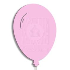 Luminária Abajur Parede Arandela Madeira Balão G9 30cm Bebê - Madelumi