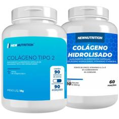 Combo Colágeno Hidrolisado Tipo 1 - 120 Cápsulas + Colágeno Tipo 2 40m
