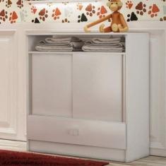 Cômoda de Bebê 2 Portas de Correr 1 Gaveta - Móveis Percasa