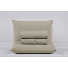 Lençol Cama Box Casal 200 Fios 4 Peças Conjunto com Virol 100% Algodão