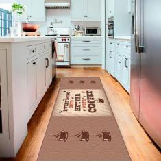 Tapete Passadeira de Cozinha Better Coffee Antiderr-60 x 180 - Style B