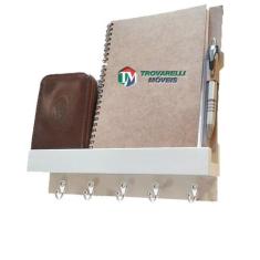 Porta Chave Simples Branco Em Mdf - Móveis Trovarelli