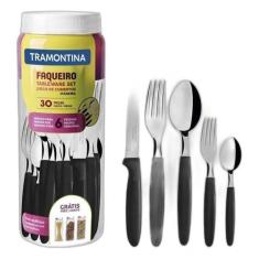 Faqueiro Talheres Jogo Tramontina Ipanema Aço Inox 30 Peças