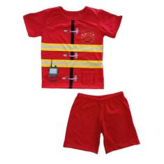 Conjunto Infantil Fantasia Bombeiro Camiseta e Short