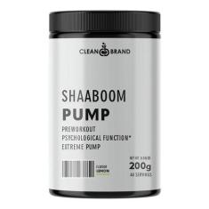 Pré treino SHABOOM PUMP 40 Doses HARDCORE Limão CLEAN BRAND - CLEANBRA