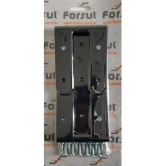 Kit Dobradiça Parafusar N-2 25cm 2 Hastes Portão Porteira Preto - Fors