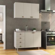 Cozinha Compacta 2 Peças 100% Mdf Bp 1 Balcão 1 Aereo Maranello - RR M