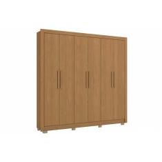 Guarda Roupa Casal 6 Portas e 3 Gavetas c/ Pés CB04M569 Canela - Kappesberg