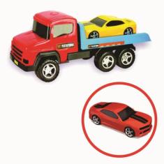 Caminhão Max Plataforma de Brinquedo com Carrinho Infantil - Adijomar 