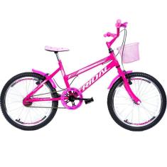 Bicicleta Infantil Aro 20 Feminina com Cestinha Tridal Bike-Feminino