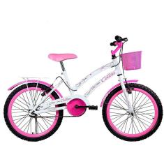 Bicicleta Infantil Aro 20" Colli Celina Azul Celeste com Cestinha Freio V-Brake-Unissex