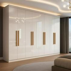 Guarda Roupa Casal 8 Portas 4 Gavetas Paris Espresso Móveis