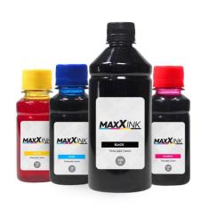 Kit 4 Tintas Para Canon G3110 Black 500ml Coloridas 100ml Maxx Ink