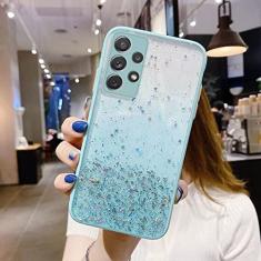 Bling Glitter Star Case para Samsung Galaxy S21 S20 Plus Ultra FE A21S A31 A51 A71 A02S A22 A32 A42 A52 A72 A03S A11 Capa Traseira, Azul, para Galaxy A02S UE