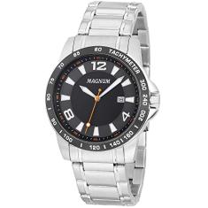 Relógio Magnum MA33086T masculino, Prateado/Preto,